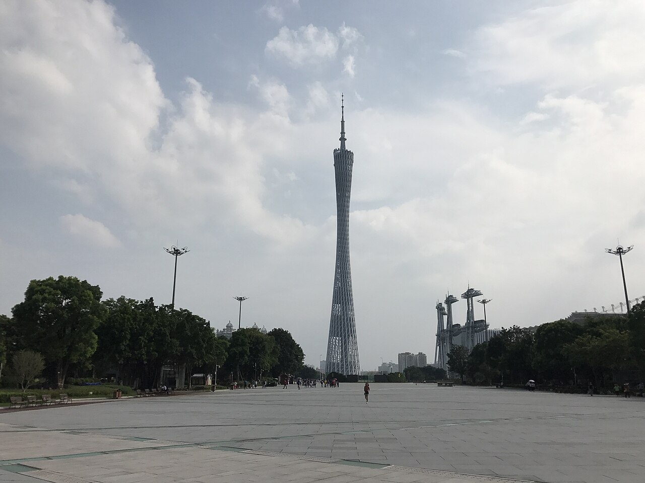 Canton Tower and the Pearl River waterfront in Guangzhou